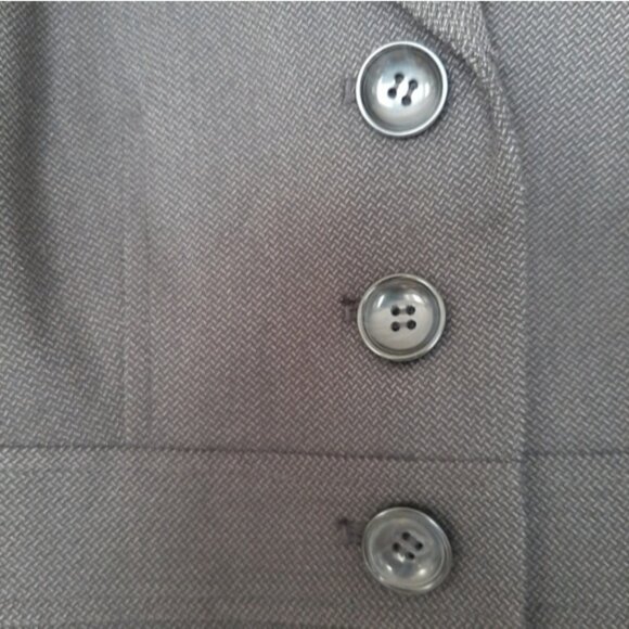 ANN TAYLOR Waist Defined Classic Blazer Suit Jacket Gray Sz 2 - Picture 6 of 8